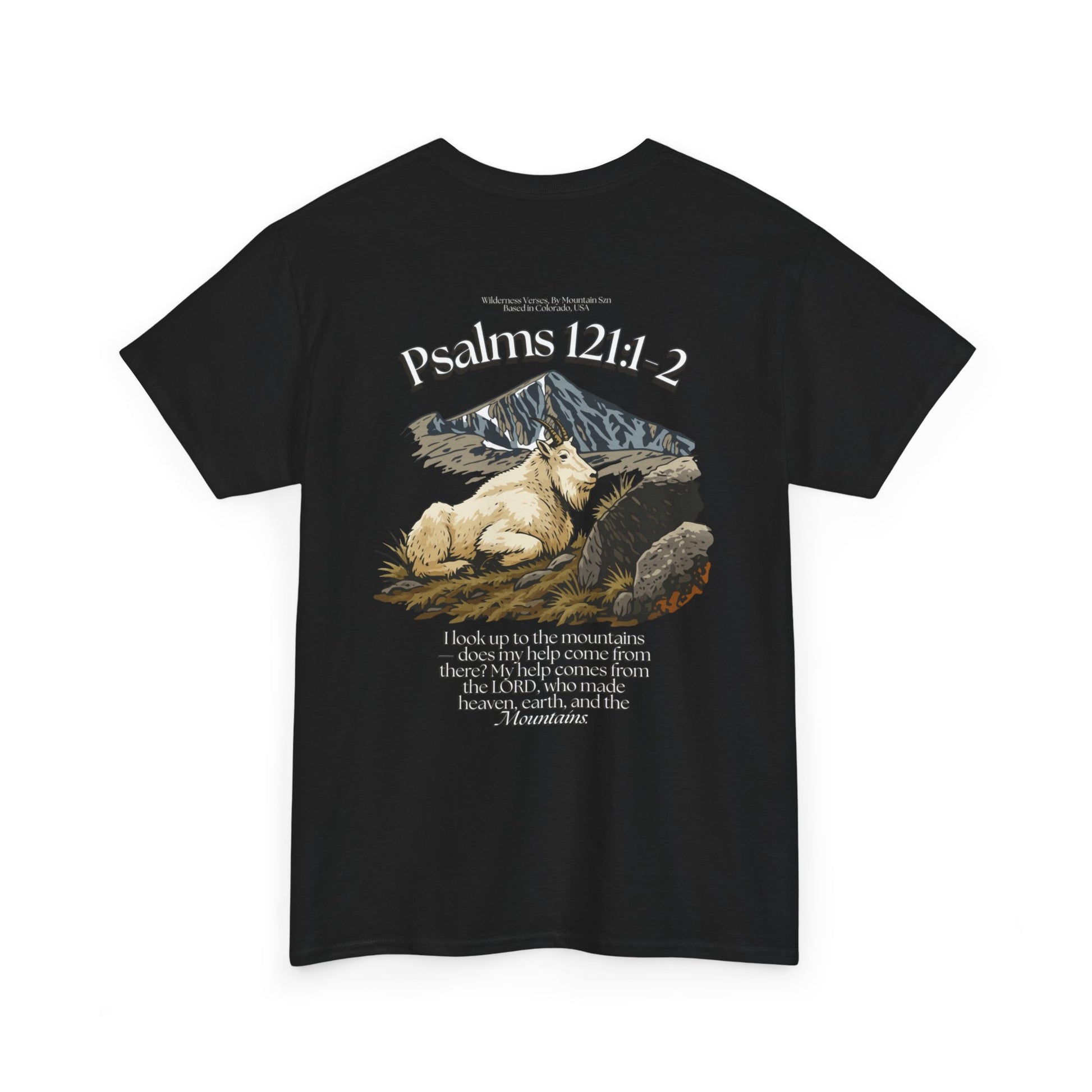 Psalms 121:1-2 Mountain Goat Tee
