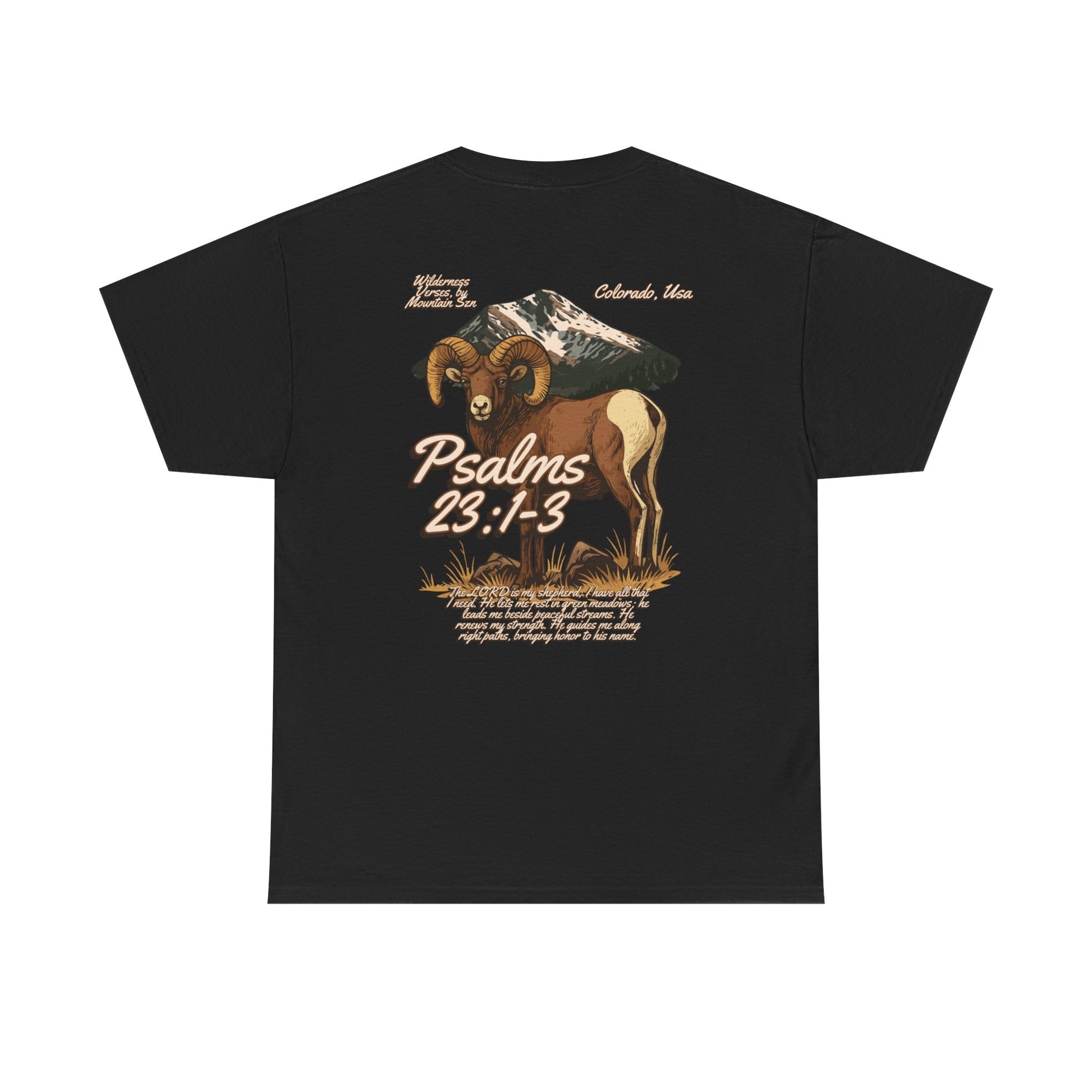 Psalms 23:1-3 Bighorn Tee