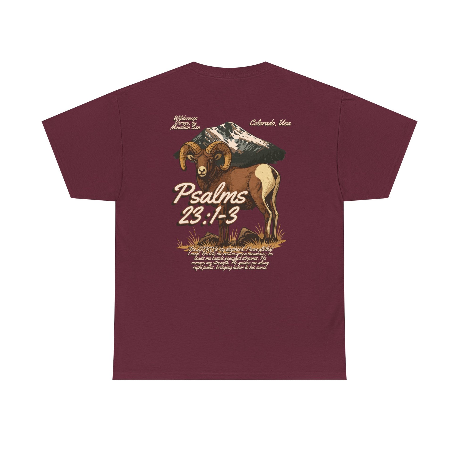 Psalms 23:1-3 Bighorn Tee