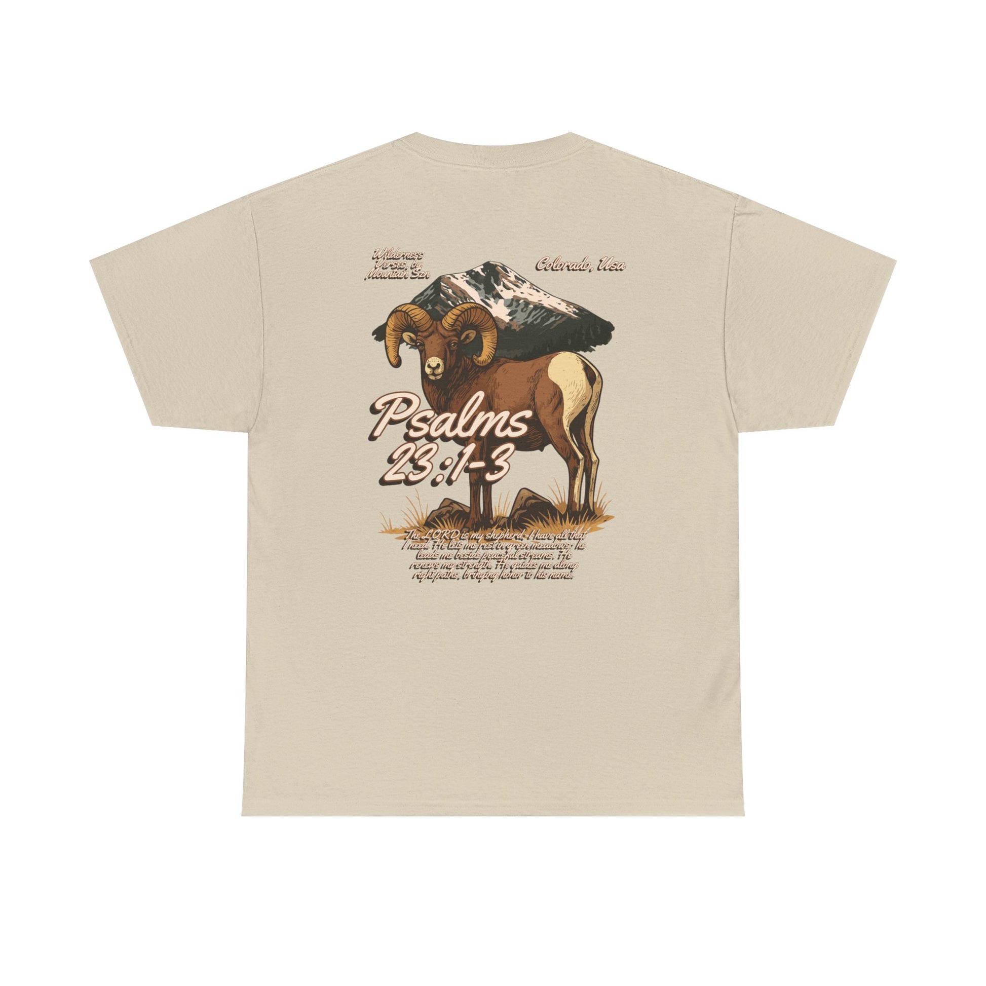 Psalms 23:1-3 Bighorn Tee