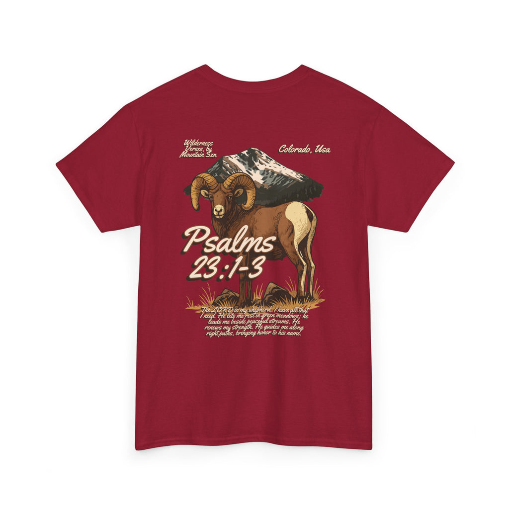 Psalms 23:1-3 Bighorn Tee