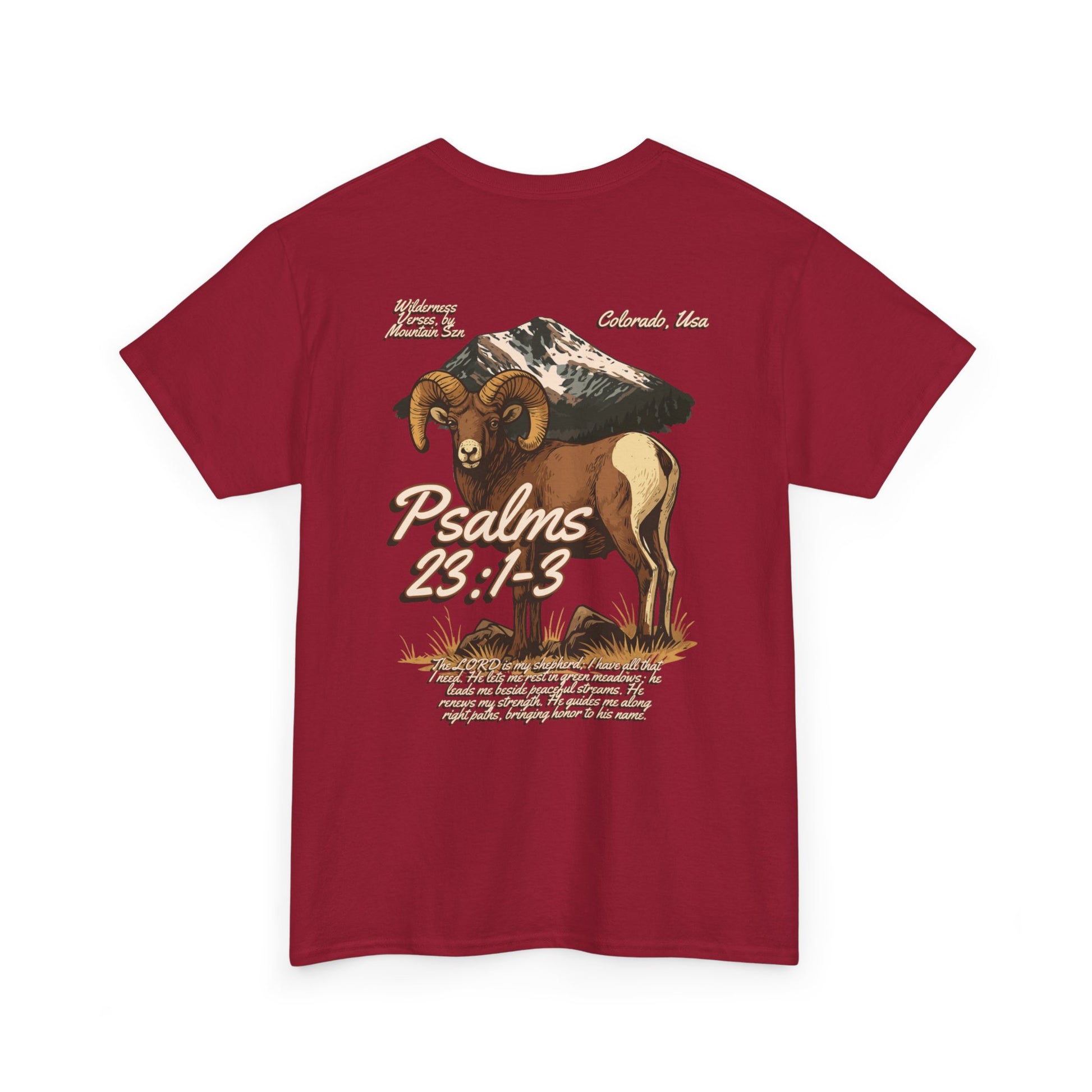 Psalms 23:1-3 Bighorn Tee