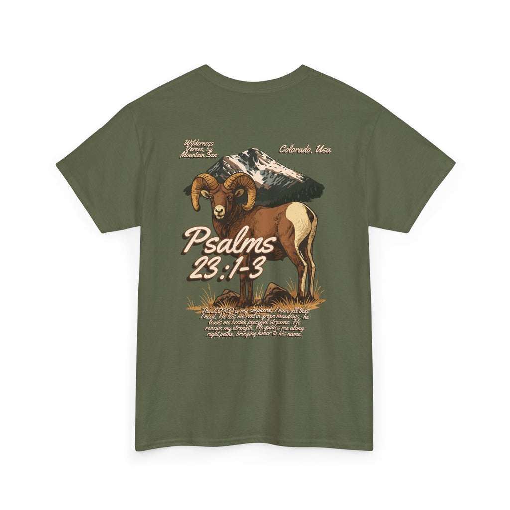 Psalms 23:1-3 Bighorn Tee