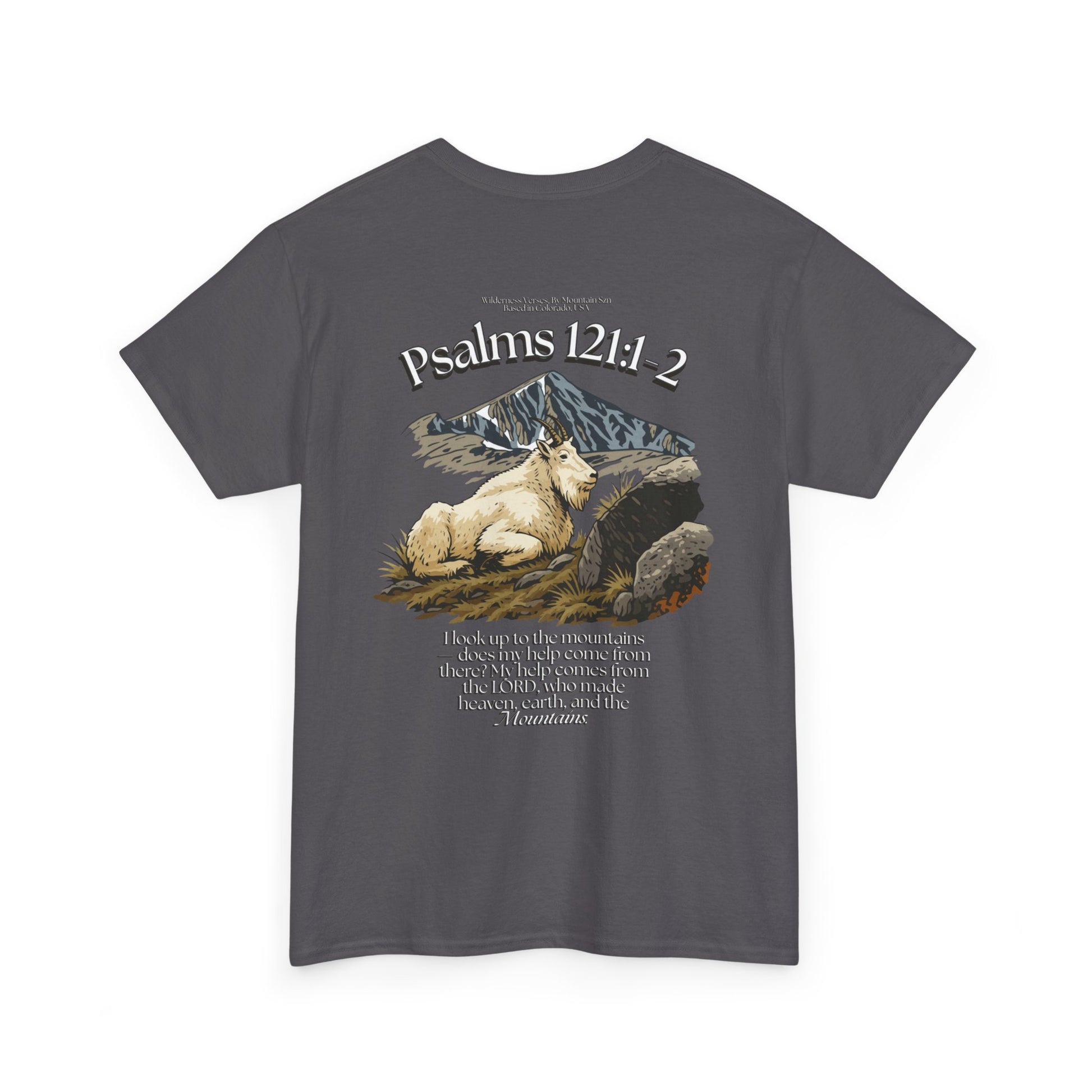Psalms 121:1-2 Mountain Goat Tee