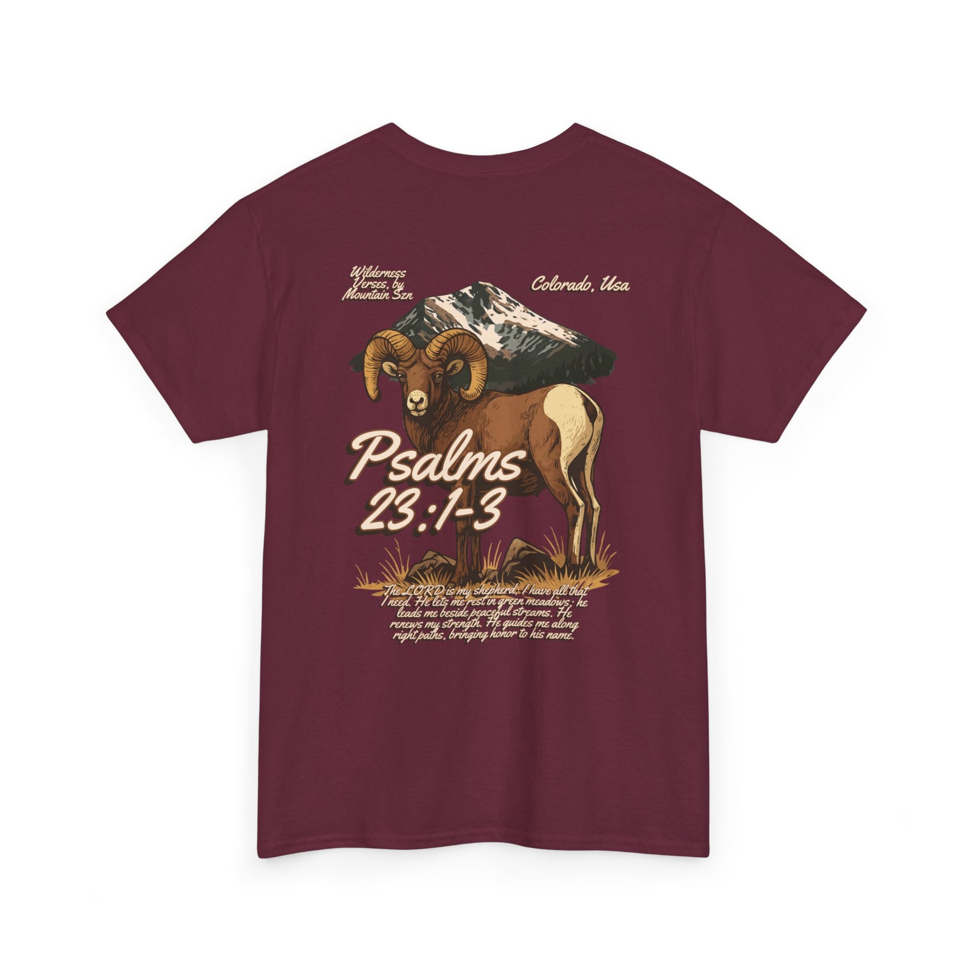 Psalms 23:1-3 Bighorn Tee