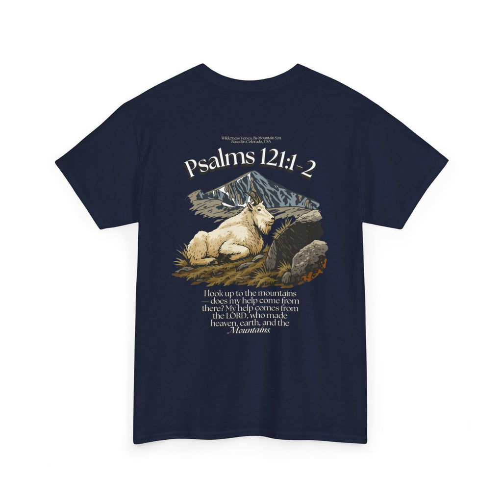 Psalms 121:1-2 Mountain Goat Tee