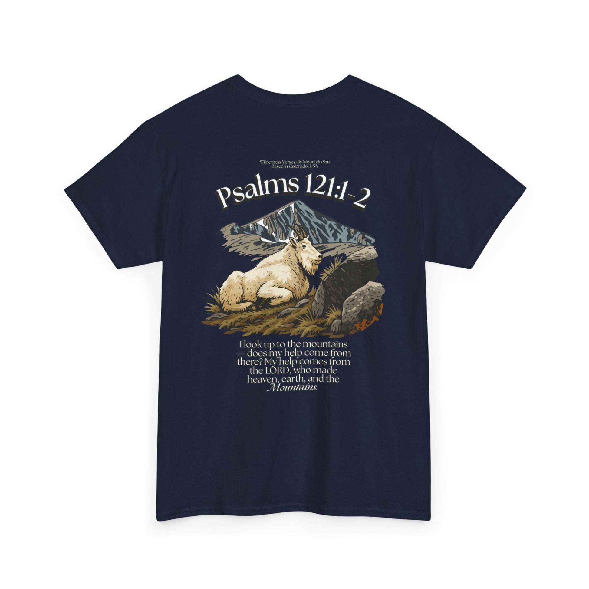 Psalms 121:1-2 Mountain Goat Tee