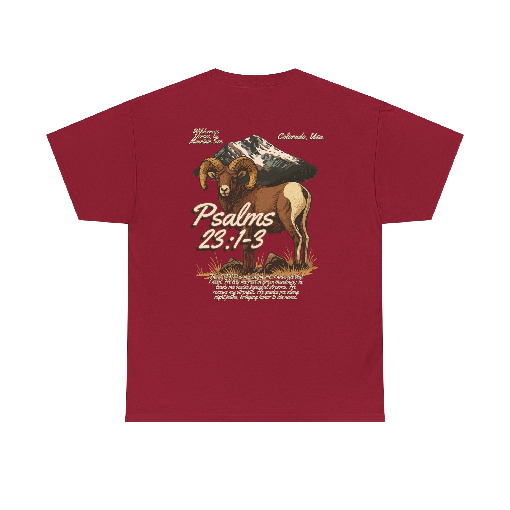 Psalms 23:1-3 Bighorn Tee