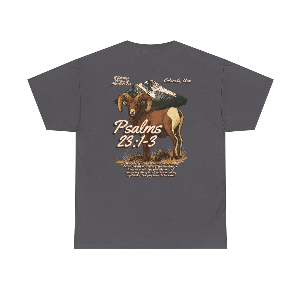 Psalms 23:1-3 Bighorn Tee
