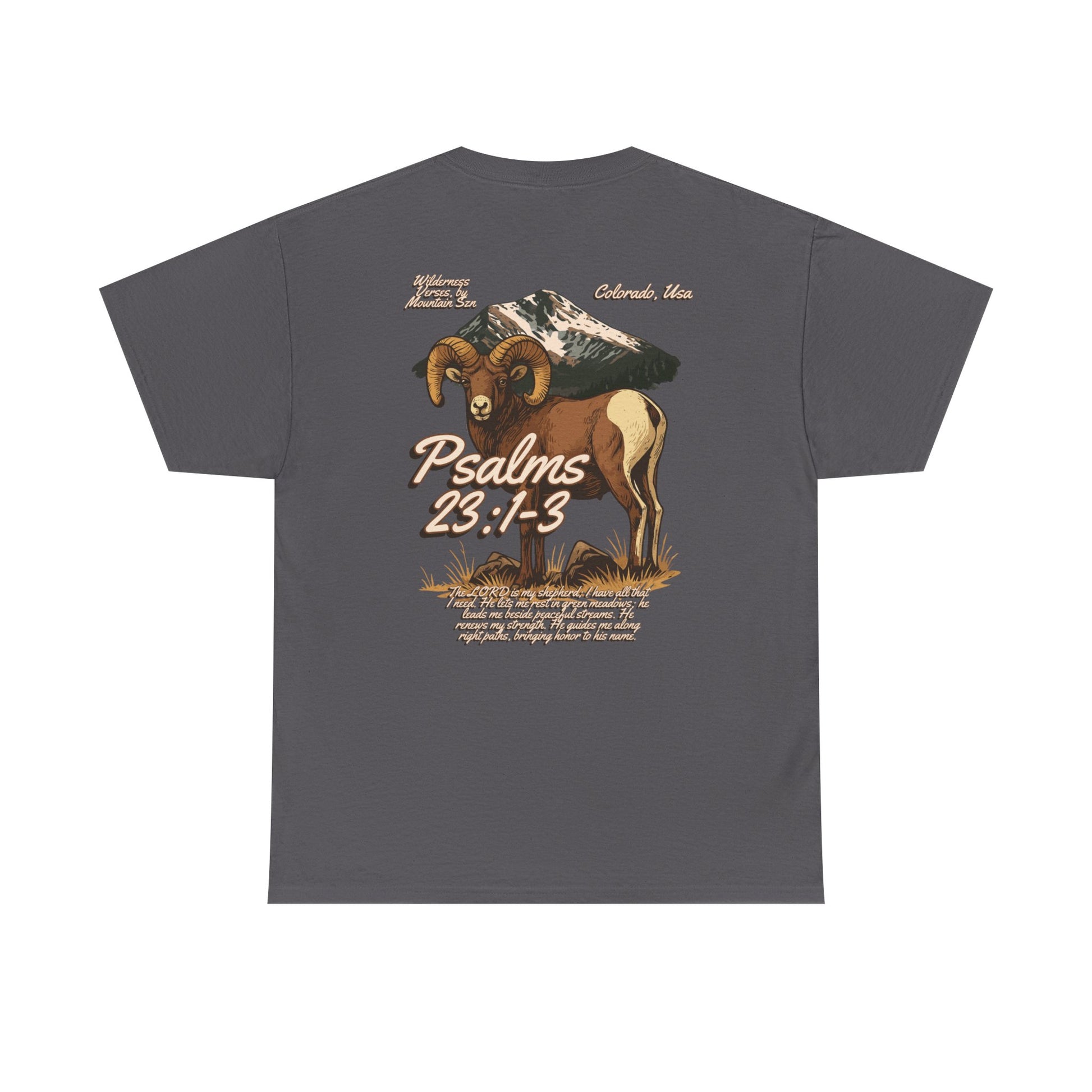 Psalms 23:1-3 Bighorn Tee