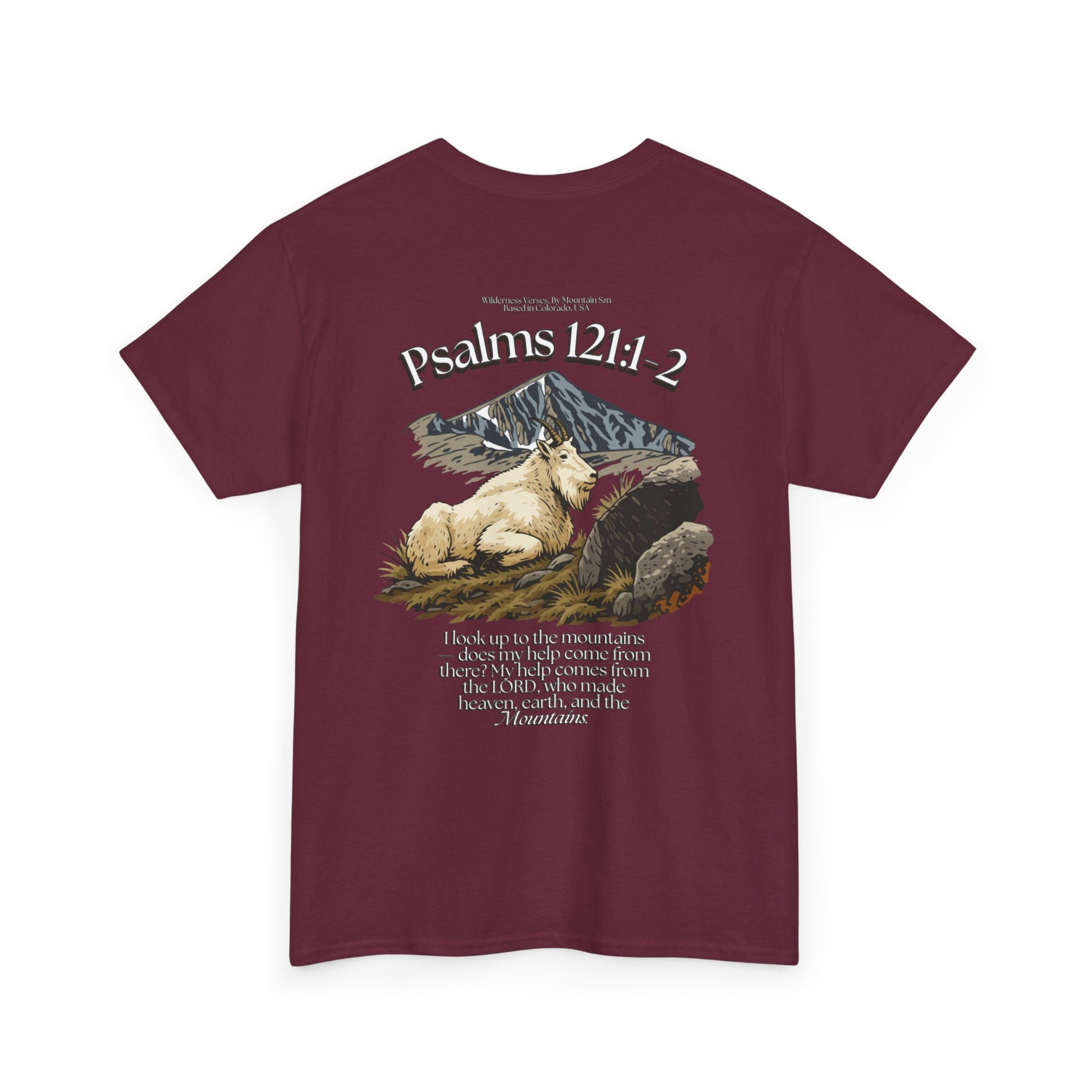 Psalms 121:1-2 Mountain Goat Tee