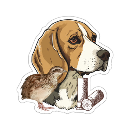 Dog and Quail Sticker