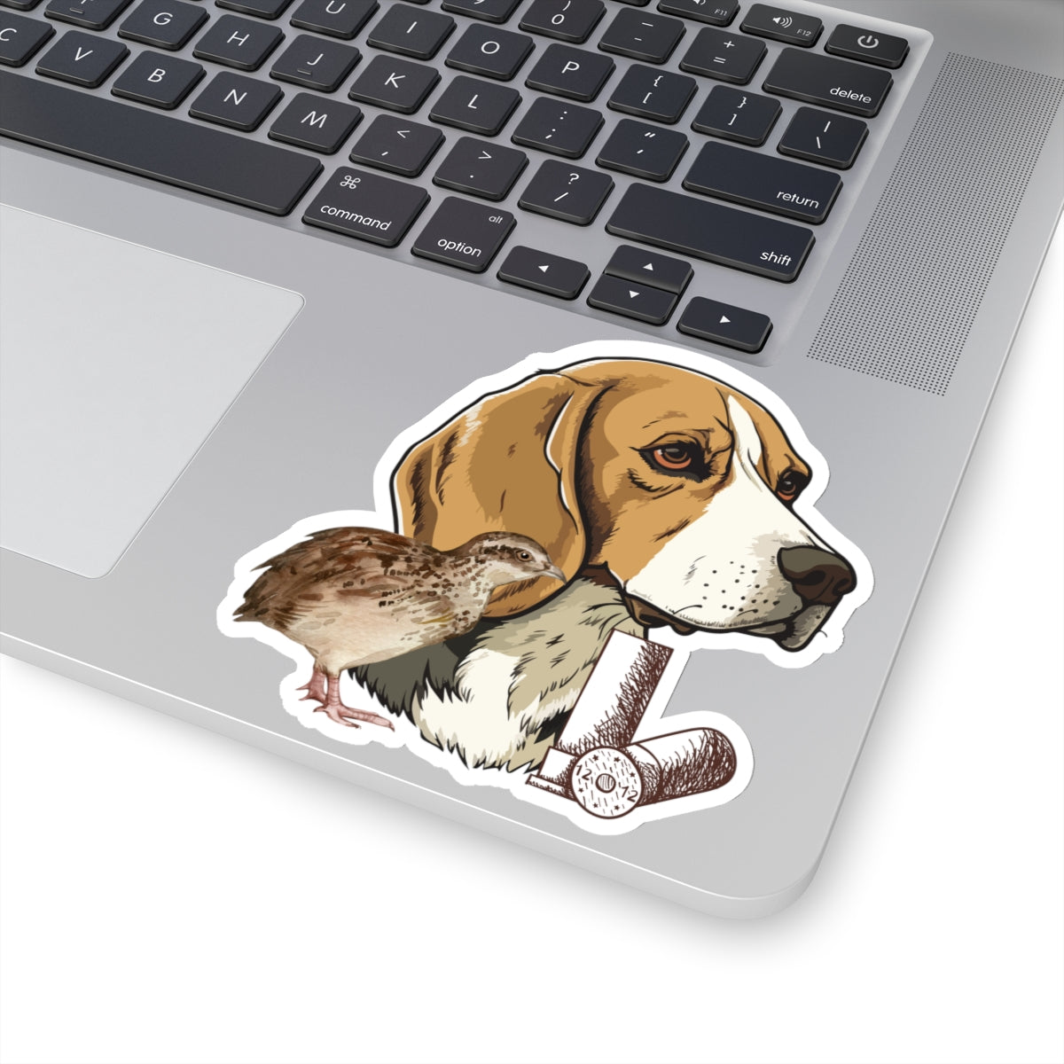 Dog and Quail Sticker