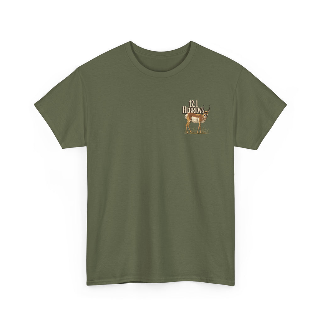 Hebrews 12:1 Pronghorn Tee