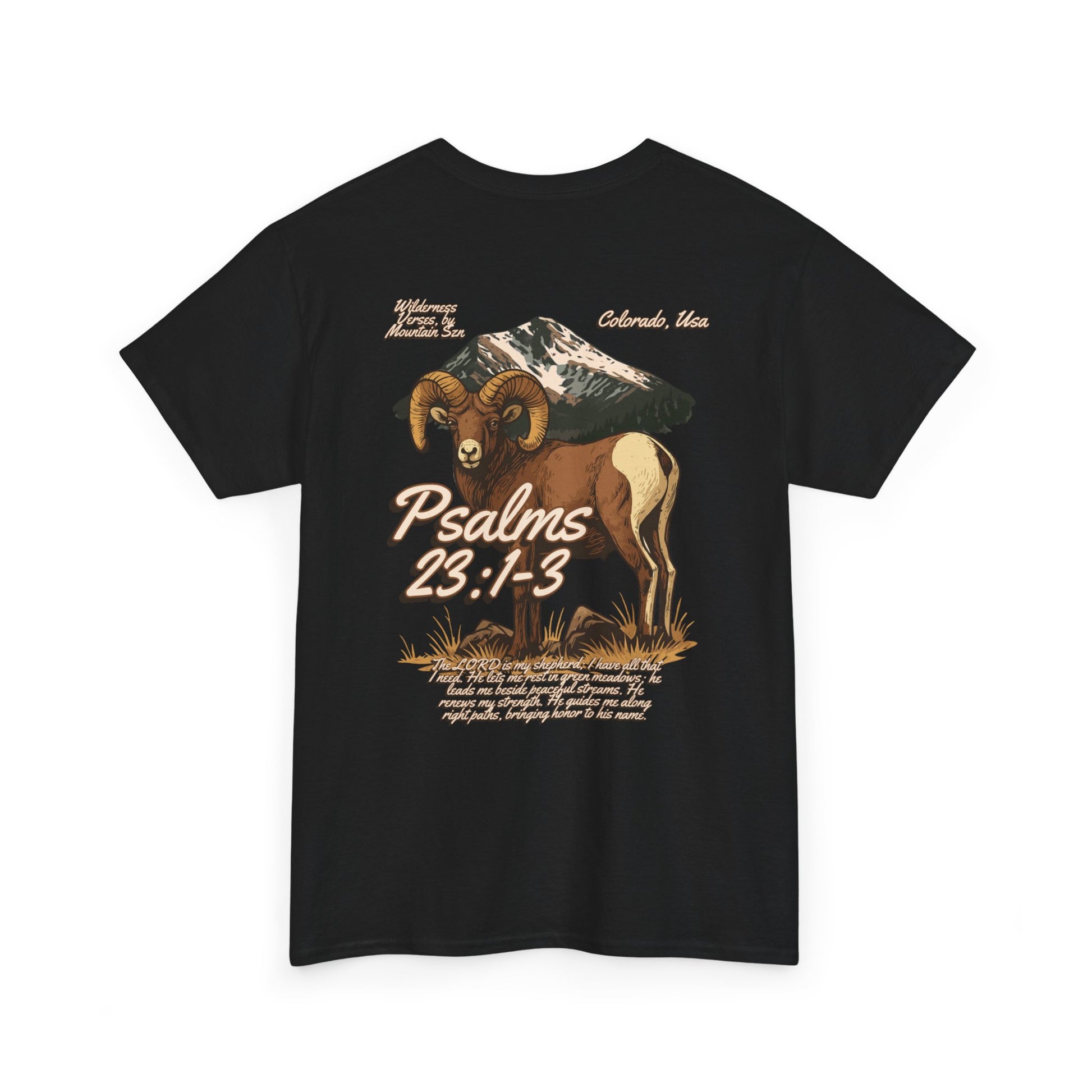 Psalms 23:1-3 Bighorn Tee