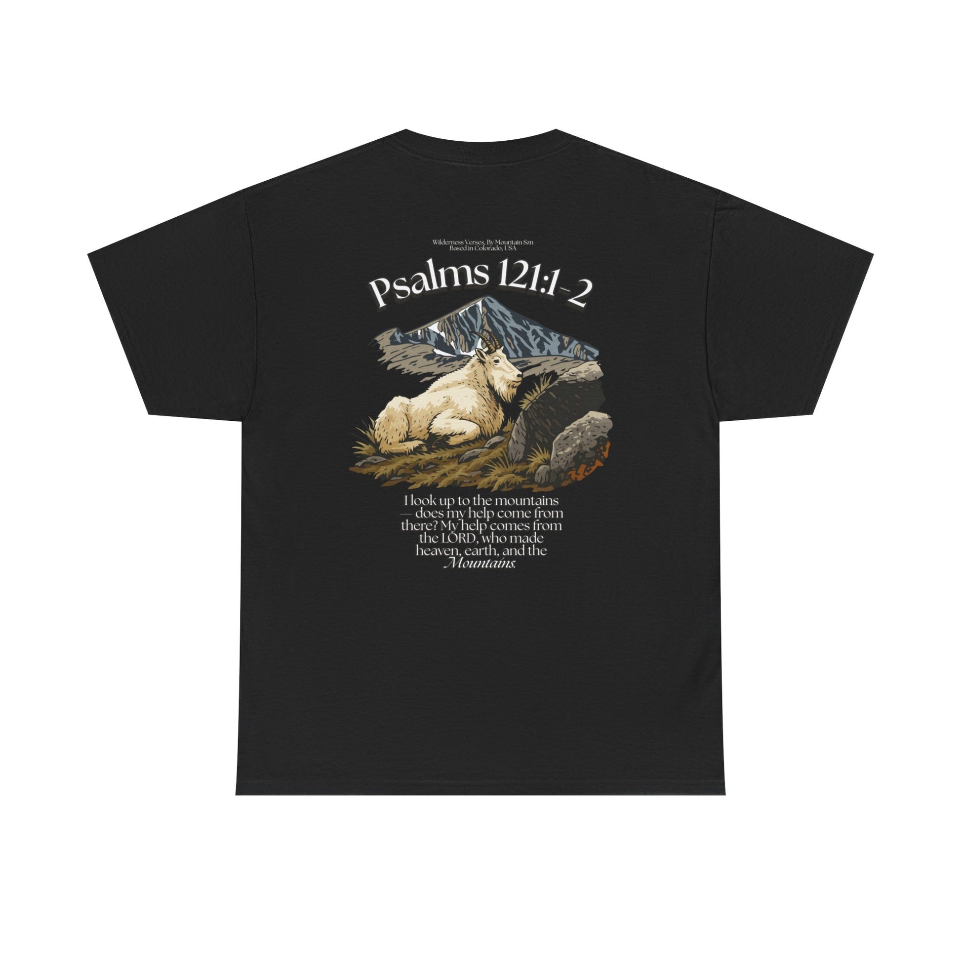 Psalms 121:1-2 Mountain Goat Tee