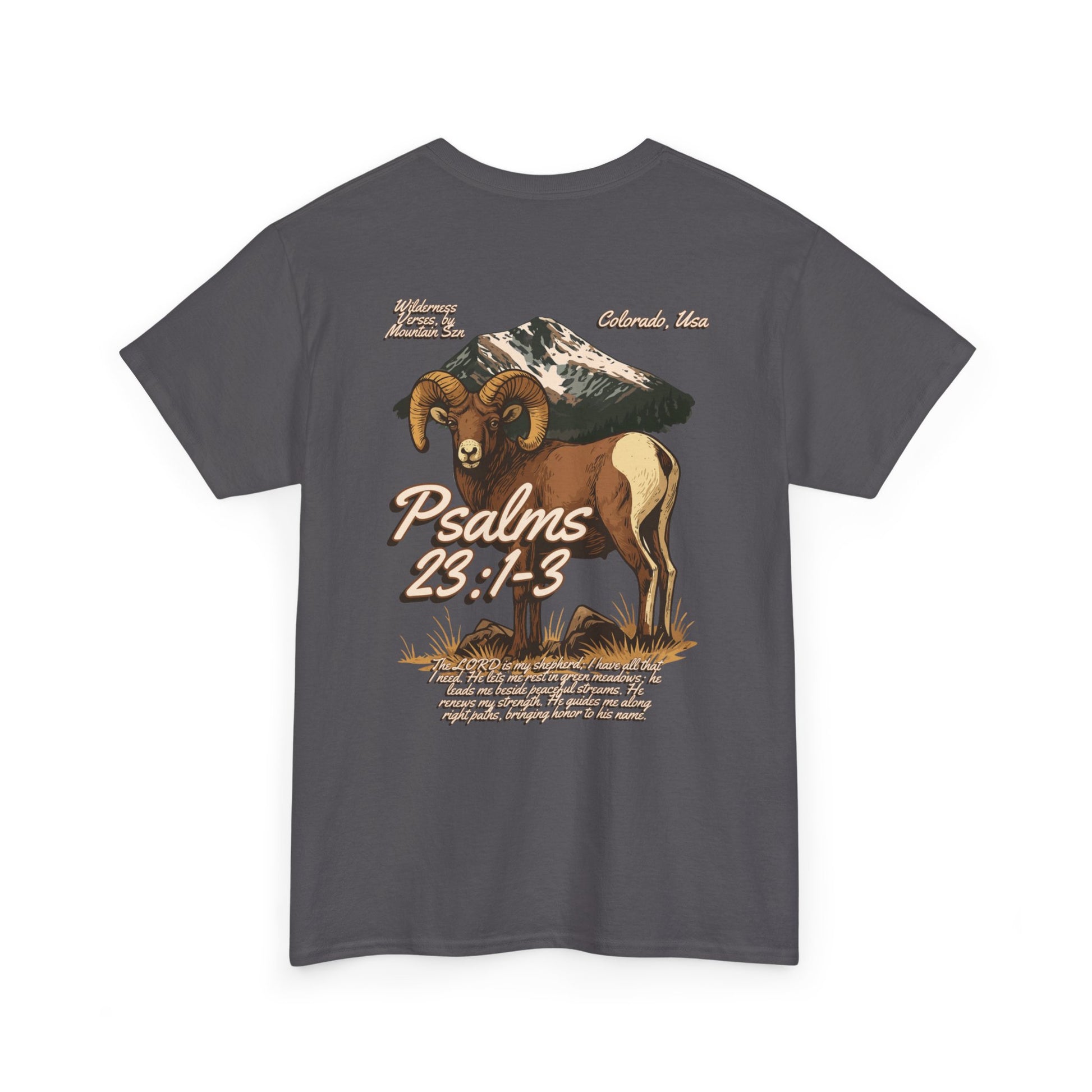 Psalms 23:1-3 Bighorn Tee