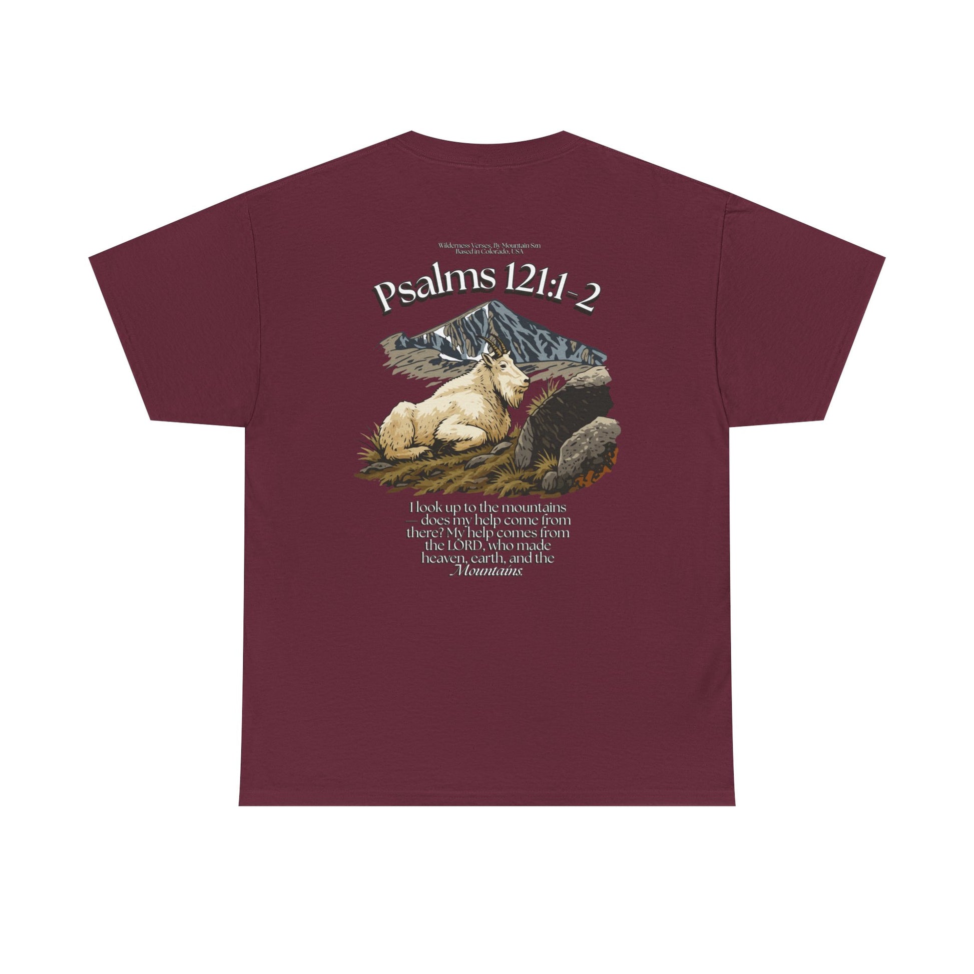 Psalms 121:1-2 Mountain Goat Tee