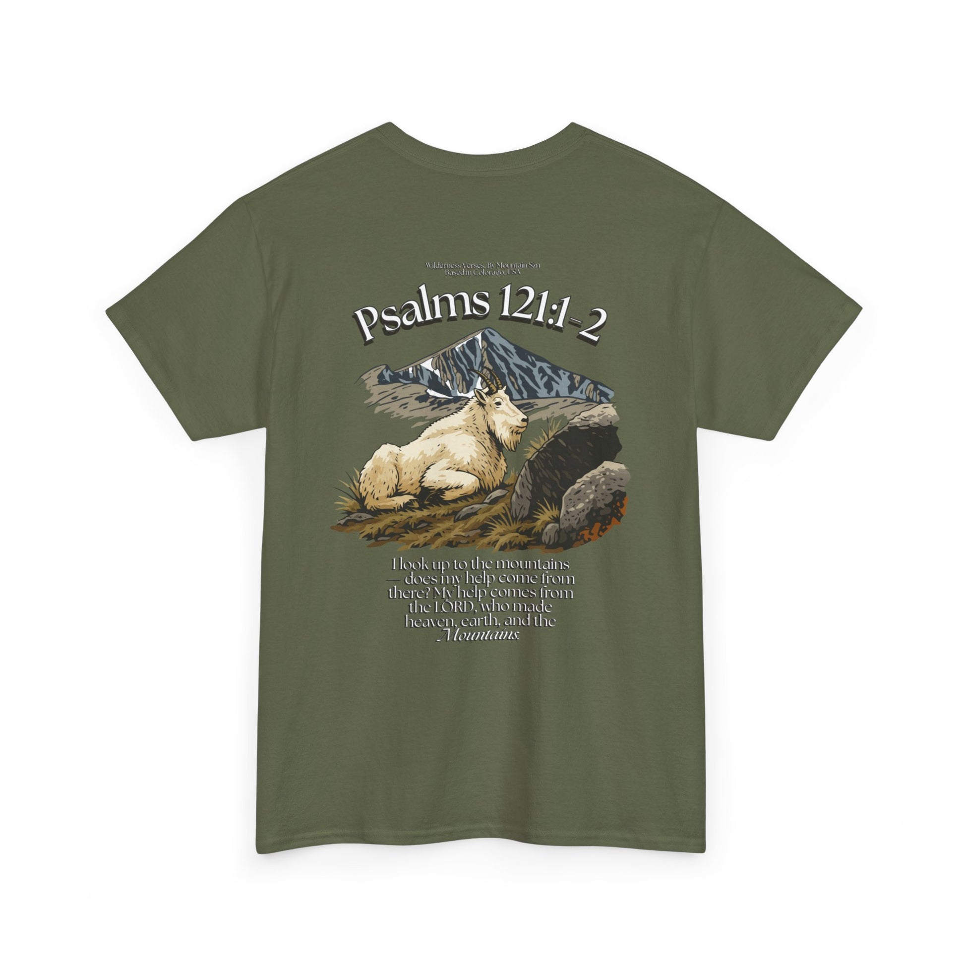 Psalms 121:1-2 Mountain Goat Tee