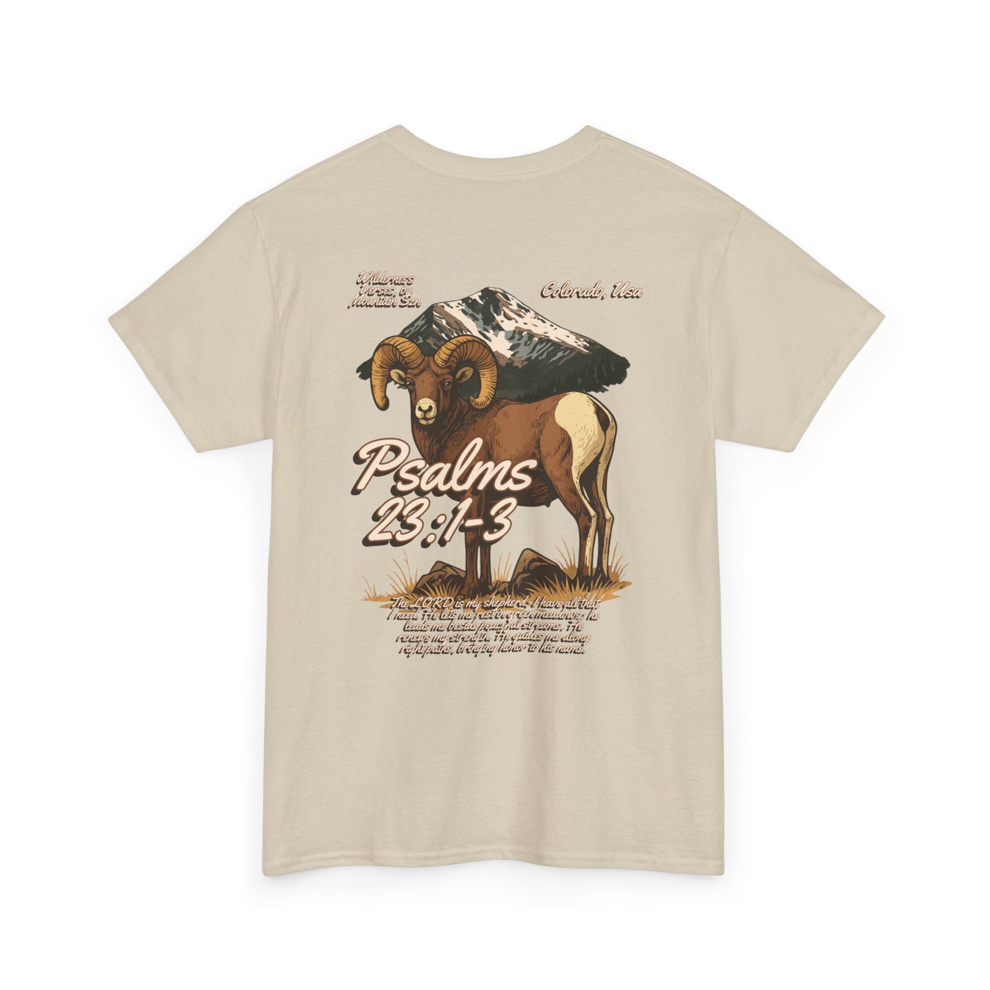 Psalms 23:1-3 Bighorn Tee