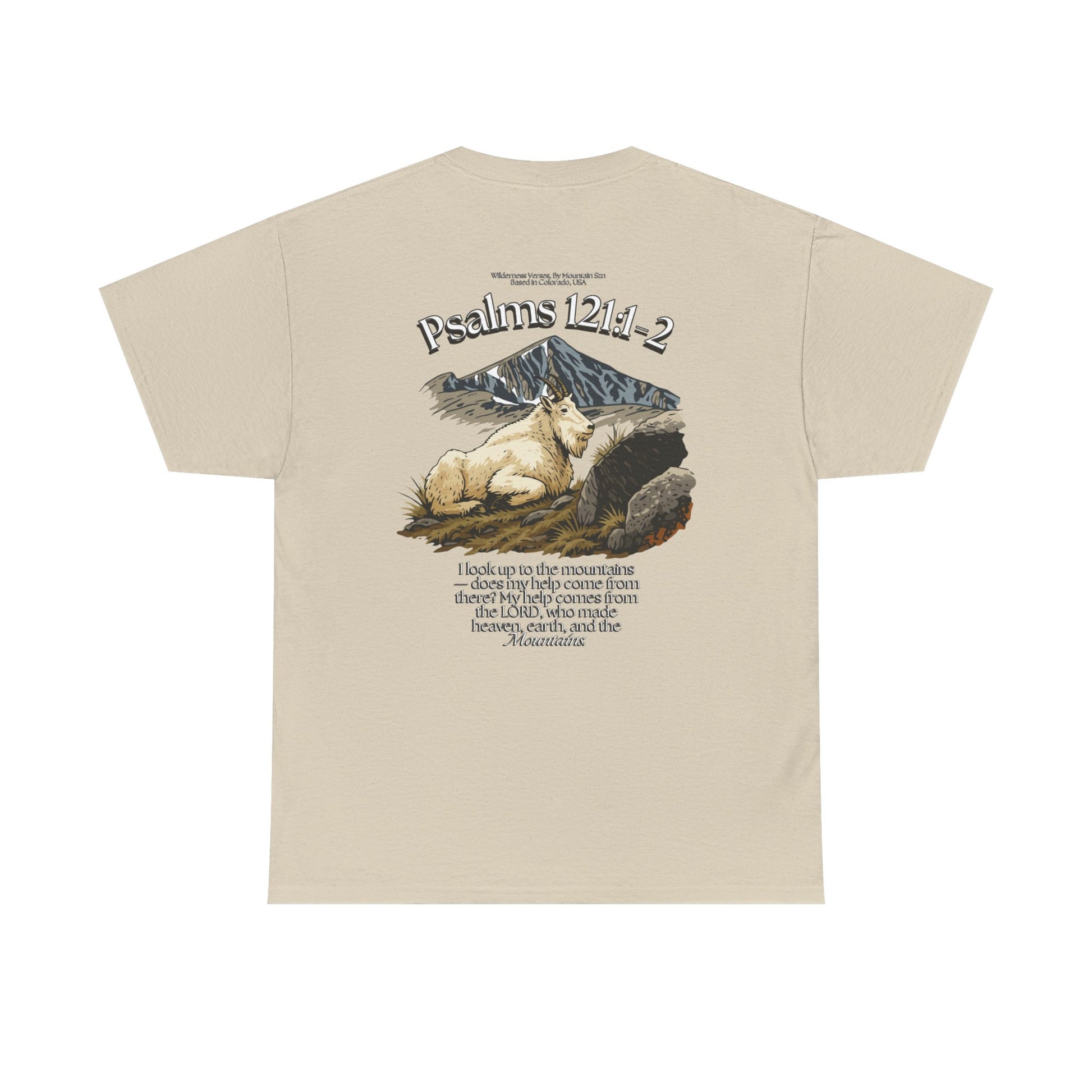 Psalms 121:1-2 Mountain Goat Tee