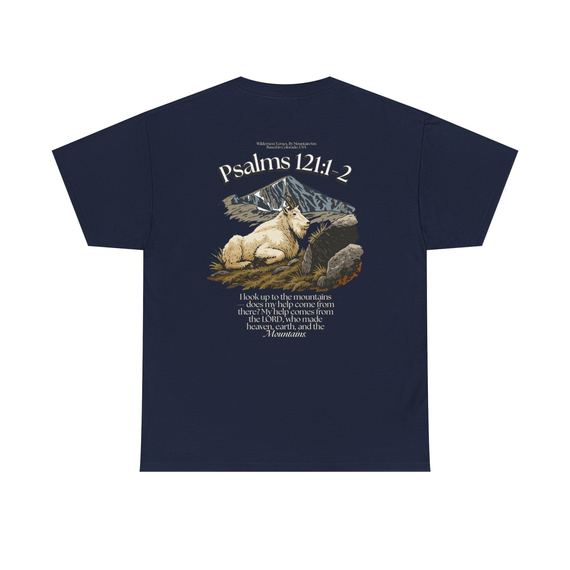 Psalms 121:1-2 Mountain Goat Tee
