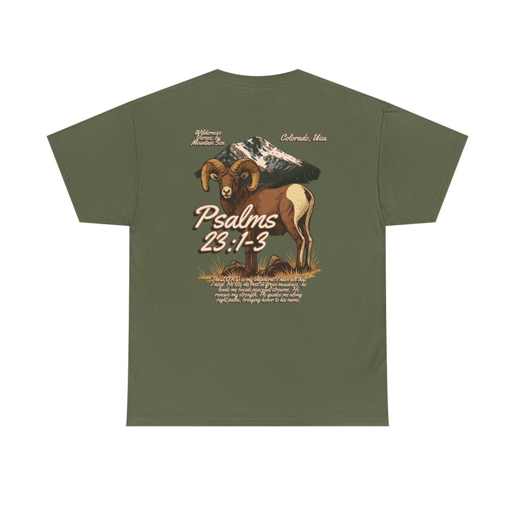 Psalms 23:1-3 Bighorn Tee
