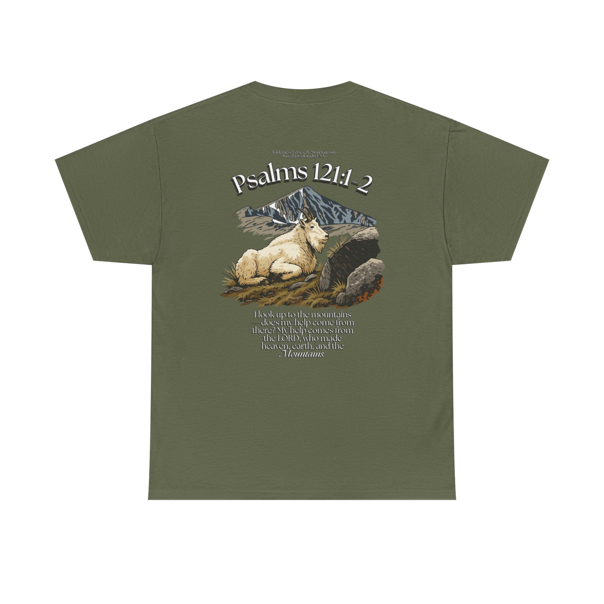 Psalms 121:1-2 Mountain Goat Tee